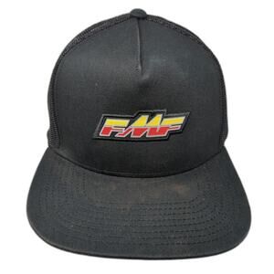 FMF Patch Snapback Mesh Back Trucker Hat Black One Size Adjustable